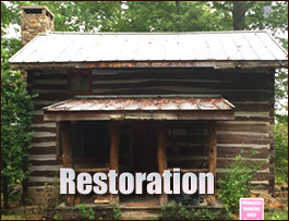 Historic Log Cabin Restoration  Deep Run, North Carolina